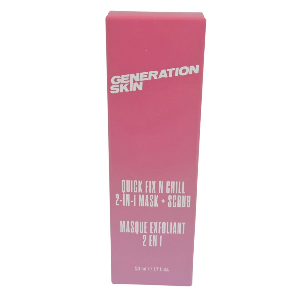 Generation Skin Quick Fix N Chill 2-In-1 Mask + Scrub Pink 1.7oz New Sealed